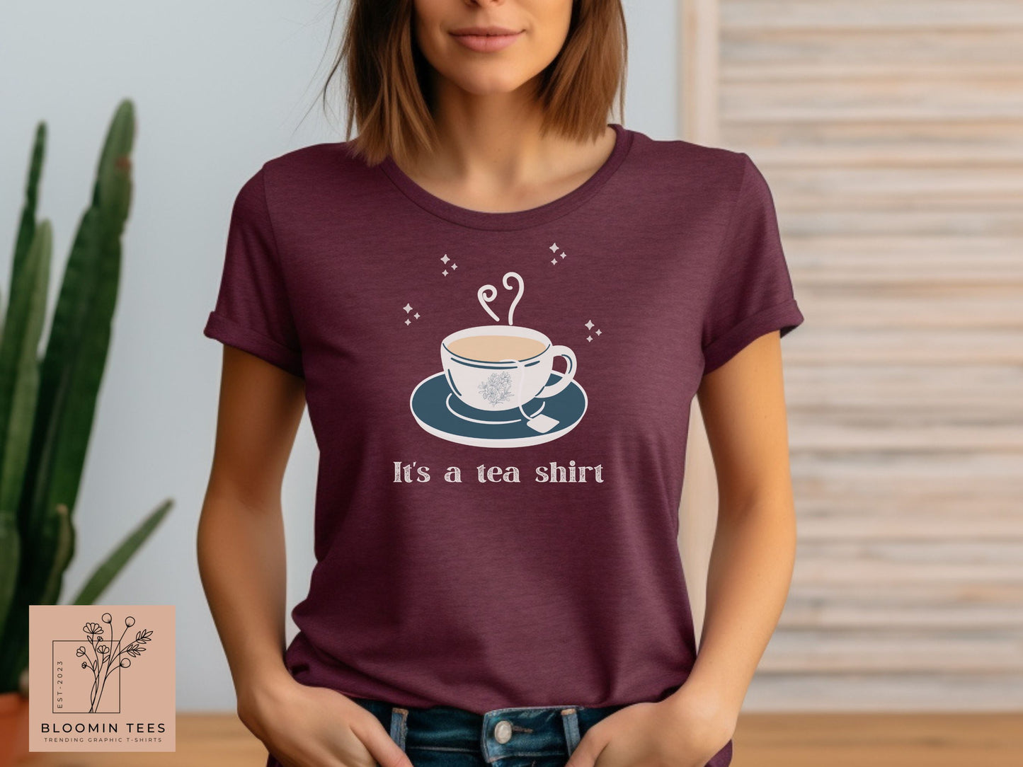 It's a Tea Shirt, Dark Colored Cup of Tea, Cute Gift for Her