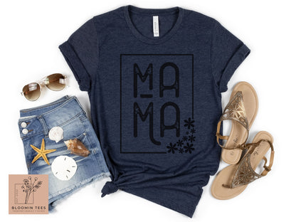 Minimalist Mama Shirt, Oversized Mama T-shirt, Boho Floral Mama Shirt, Mother's Day Graphic Tee, Mom Shirt, Mom Life, Motherhood Tee