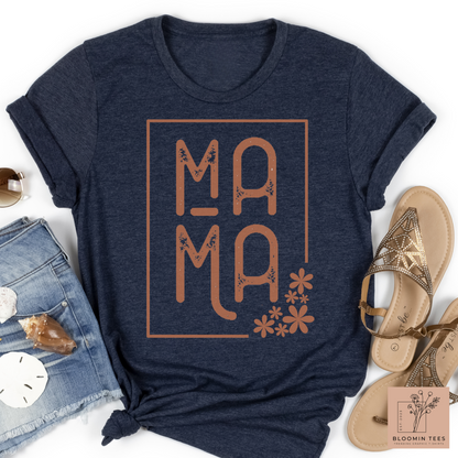 Minimalist Mama Shirt, Oversized Mama T-shirt, Boho Floral Mama Shirt, Mother's Day Graphic Tee, Mom Shirt, Mom Life, Motherhood Tee